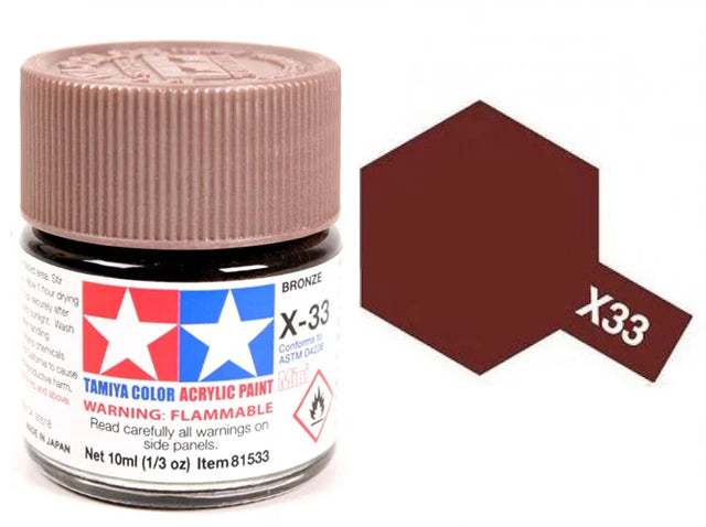 Tamiya Acrylic Mini X Paint Jars (Round, 10ml, .33fl oz), NEW