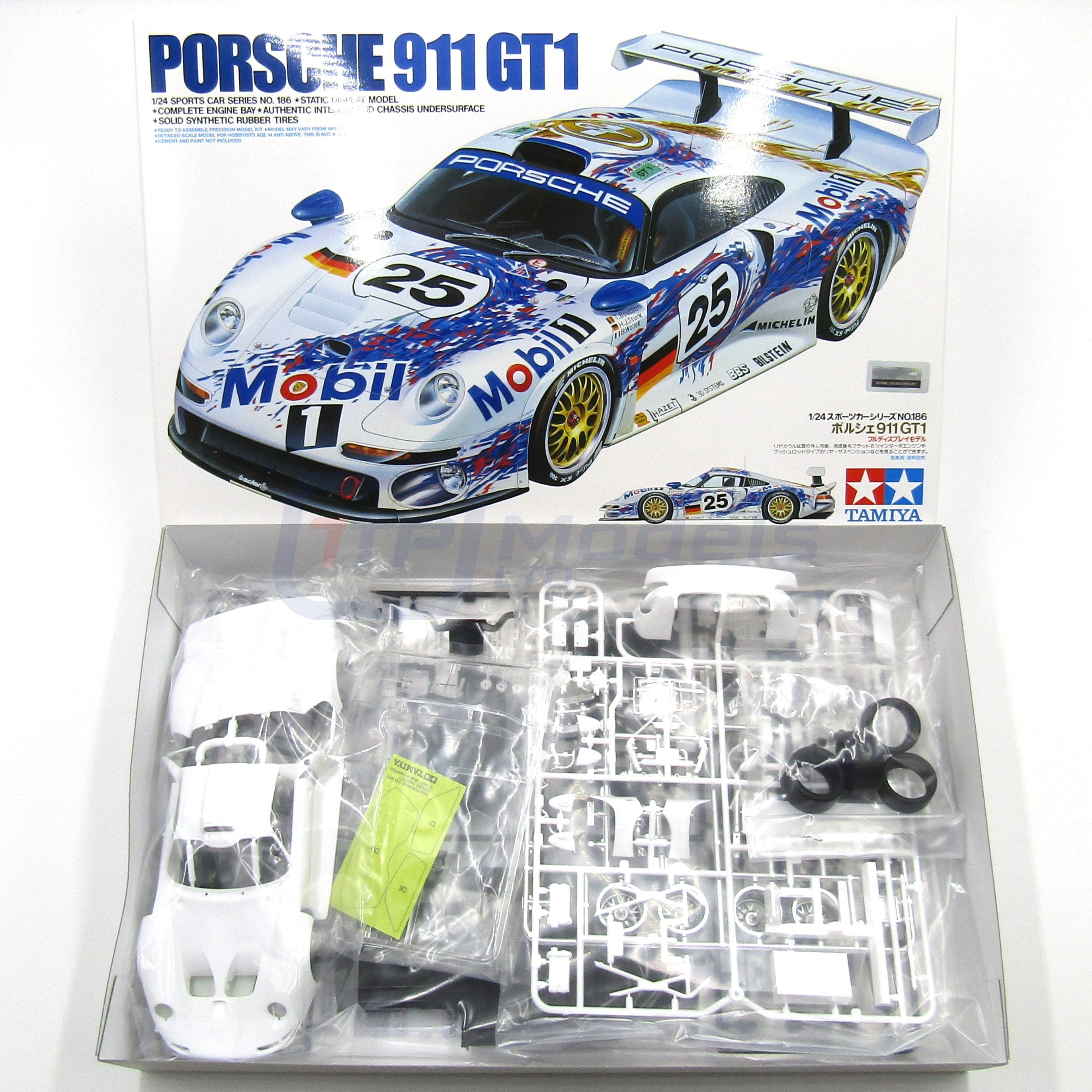 Tamiya 1/24 Sports Car Series Porsche 911 popular GT1 Finish Body NEW OPEN BOX