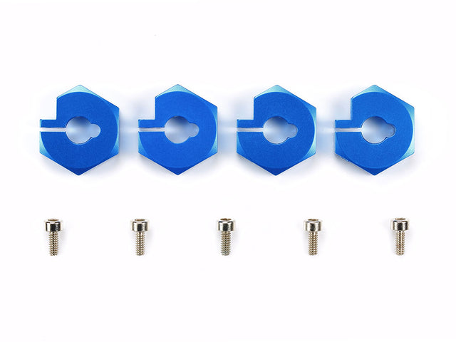 Tamiya 42352 Clamp Type Aluminum Wheel Hubs (Narrow Tread, 4 Pcs.) (TA07/TRF420)