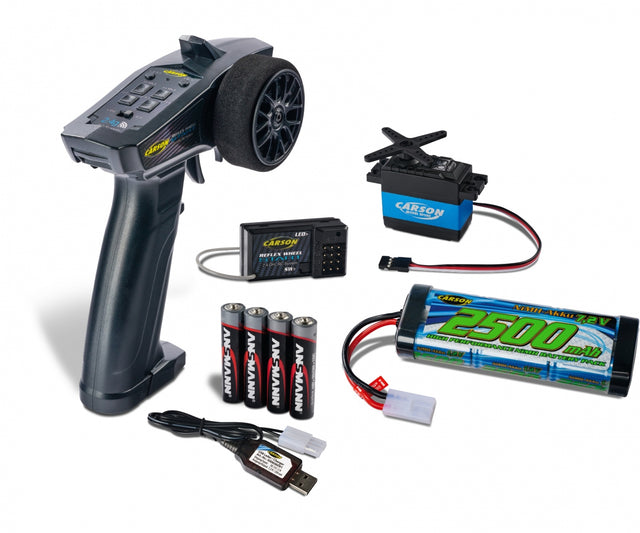 Carson 500500099/C500099 Reflex Wheel Starter Electric Set, (For Tamiya RC Cars)