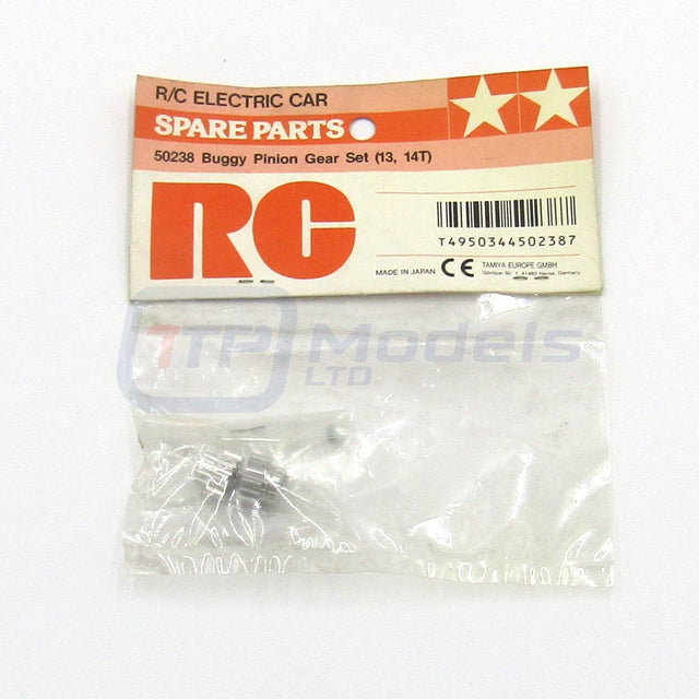 Tamiya 50238 Buggy Pinion Gear Set (13T & 14T), (Hot Shot/Thunder Shot), NIP