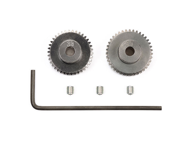 Tamiya 53407 0.4 Pinion Gear (38T, 39T), (*TA04/TRF415/TRF416/TRF417), NIP