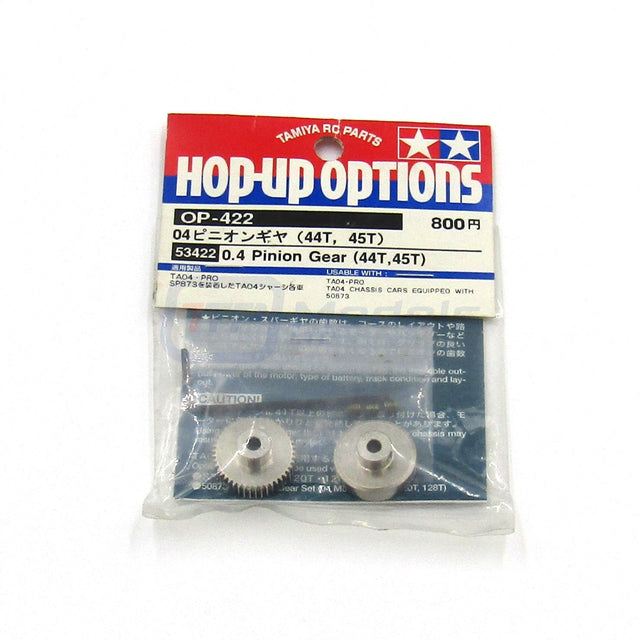 Tamiya 53422 0.4 Pinion Gear (44T, 45T) (*TA04/TRF415/TRF416/TRF417), NIP