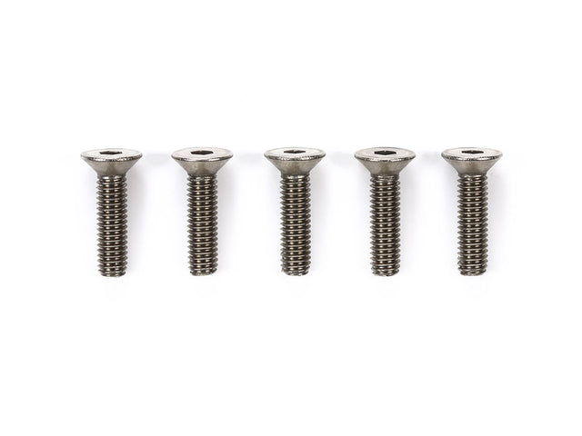 Tamiya 53536 3x12mm Titanium Countersunk Hex Head Screw (5 Pcs.), NIP