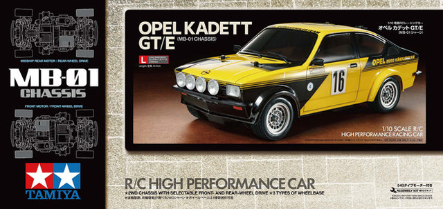 Tamiya 58729 Opel Kadett GT/E Assembly Kit, (MB-01/MB01), NIB