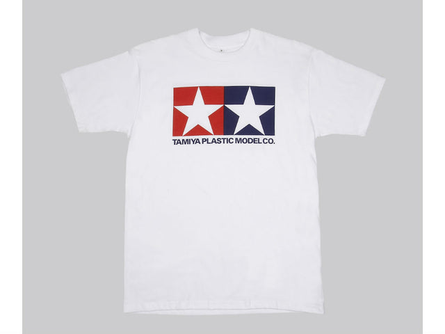 Tamiya 66711 Official White Logo T-Shirt with Short Sleeves (M) 40" Chest, NIP