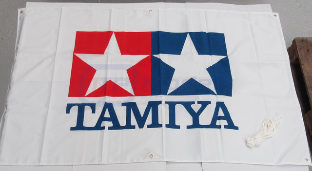 Tamiya 67204 Genuine Tamiya Logo Banner/Flag with Ropes (1600x900mm), RARE, NEW