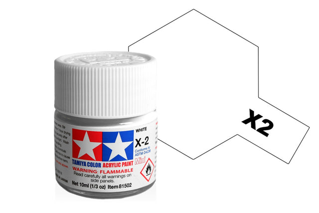 Tamiya Acrylic Mini X & XF Paint Jars (Round, 10ml, .33fl oz), NEW