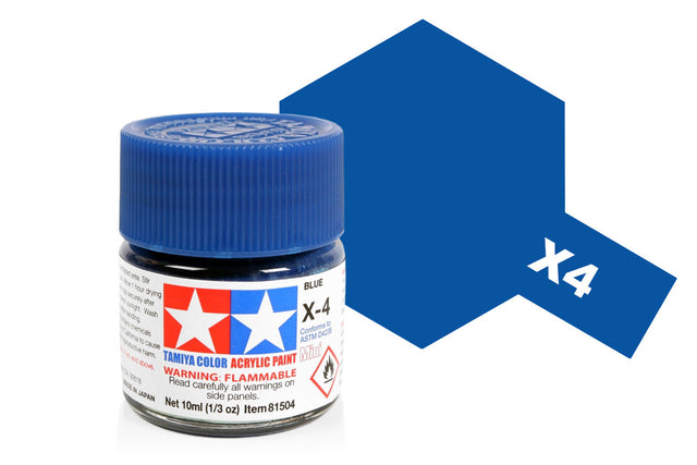 Tamiya Acrylic Mini X & XF Paint Jars (Round, 10ml, .33fl oz), NEW