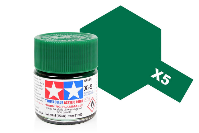 Tamiya Acrylic Mini X & XF Paint Jars (Round, 10ml, .33fl oz), NEW
