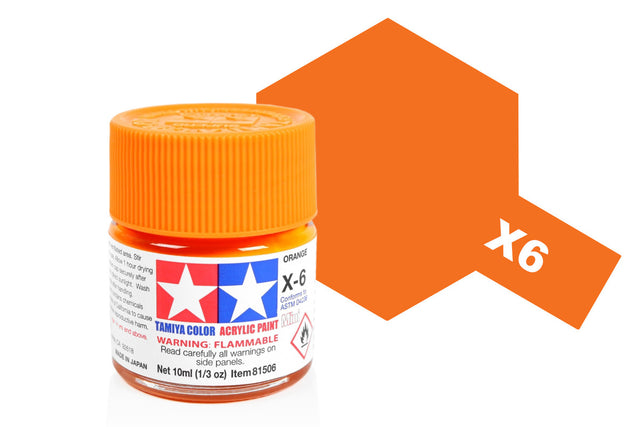 Tamiya Acrylic Mini X & XF Paint Jars (Round, 10ml, .33fl oz), NEW