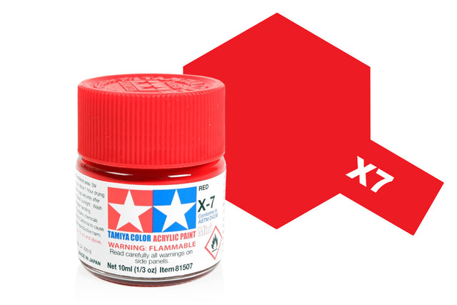 Tamiya Acrylic Mini X & XF Paint Jars (Round, 10ml, .33fl oz), NEW