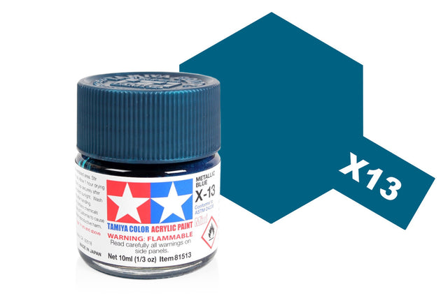 Tamiya Acrylic Mini X & XF Paint Jars (Round, 10ml, .33fl oz), NEW