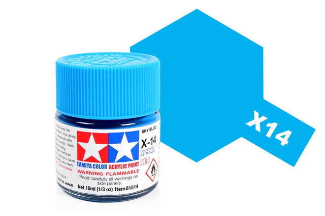 Tamiya Acrylic Mini X & XF Paint Jars (Round, 10ml, .33fl oz), NEW