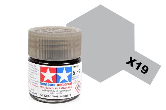 Tamiya Acrylic Mini X & XF Paint Jars (Round, 10ml, .33fl oz), NEW