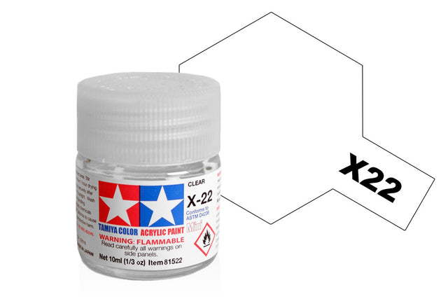 Tamiya Acrylic Mini X & XF Paint Jars (Round, 10ml, .33fl oz), NEW