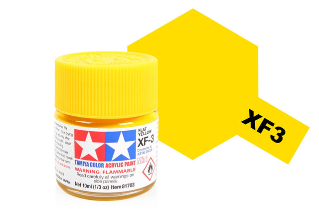 Tamiya Acrylic Mini X & XF Paint Jars (Round, 10ml, .33fl oz), NEW