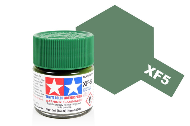 Tamiya Acrylic Mini X & XF Paint Jars (Round, 10ml, .33fl oz), NEW