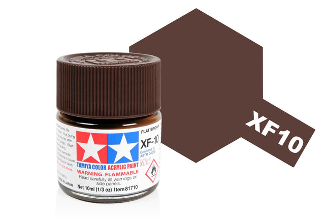 Tamiya Acrylic Mini X & XF Paint Jars (Round, 10ml, .33fl oz), NEW