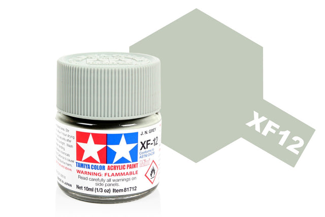 Tamiya Acrylic Mini X & XF Paint Jars (Round, 10ml, .33fl oz), NEW