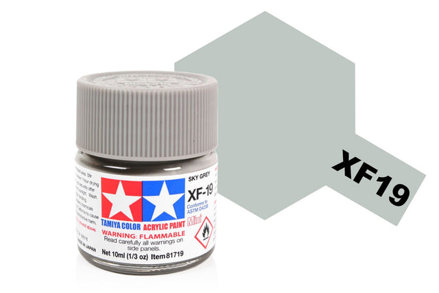 Tamiya Acrylic Mini X & XF Paint Jars (Round, 10ml, .33fl oz), NEW