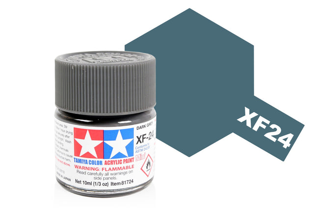 Tamiya Acrylic Mini X & XF Paint Jars (Round, 10ml, .33fl oz), NEW