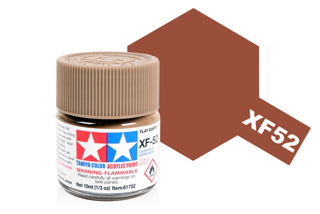 Tamiya Acrylic Mini X & XF Paint Jars (Round, 10ml, .33fl oz), NEW