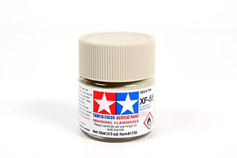 Tamiya Acrylic Mini X & XF Paint Jars (Round, 10ml, .33fl oz), NEW