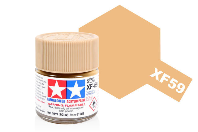 Tamiya Acrylic Mini X & XF Paint Jars (Round, 10ml, .33fl oz), NEW