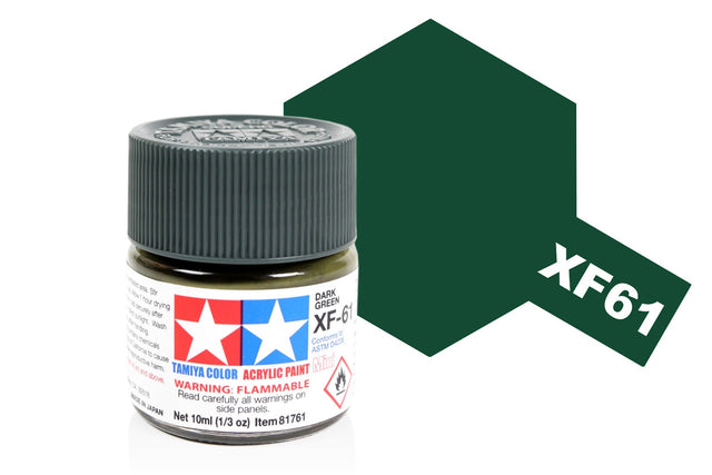Tamiya Acrylic Mini X & XF Paint Jars (Round, 10ml, .33fl oz), NEW