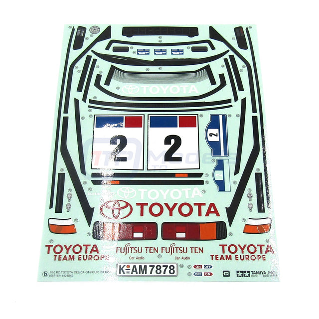 Tamiya 58718 Celica GT-Four (ST165)/TT02, 9490082/19490082 Decals/Stickers, NEW