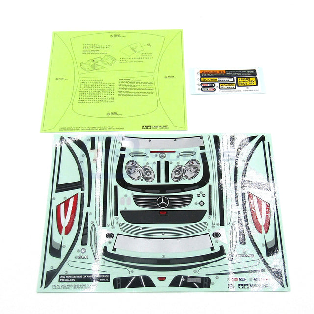 Tamiya 58722 Mercedes CLK AMG '02/TT02, 9490088/19490088, Decals/Stickers, NEW