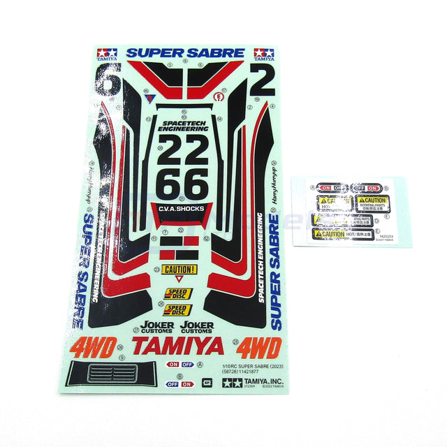 Tamiya 58728 Super Sabre 2023, 9490111/19490111 Decals/Stickers, NEW
