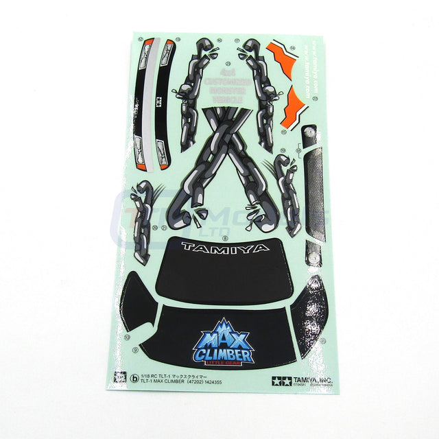 Tamiya 47202 Max Climber/TLT1, 9494076/19494076, Decals/Stickers, NEW
