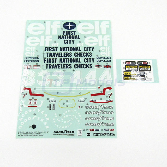 Tamiya 47486 Tyrrell P34 1977 Argentine GP/F103, 9494254/19494254, Decals/Stickers