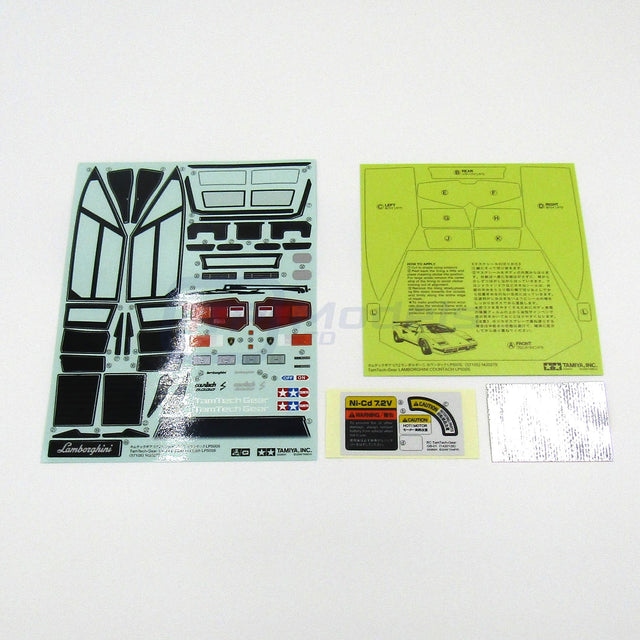 Tamiya 57105 TT-Gear Lamborghini Countach/GT01 9495529/19495529 Decals/Stickers
