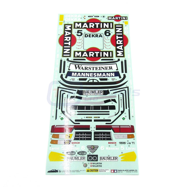 Tamiya 58189 Martini Alfa Romeo/TA03F/TT02 9495845/19495845 Decals/Stickers, NEW