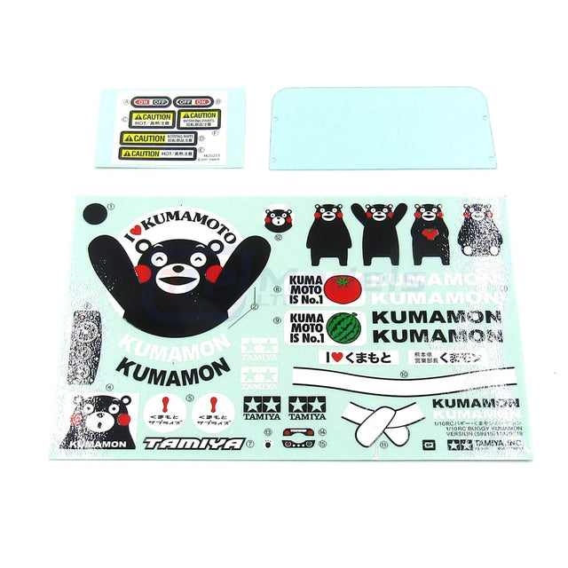 Tamiya 58615 Buggy Kumamon Version/DT02, 9495857/19495857 Decals & Windscreen
