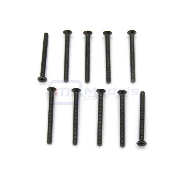 Tamiya 9805568/19805568 3x35mm Countersunk Screw (10 Pcs.) (NDF01/F103/F104), NEW