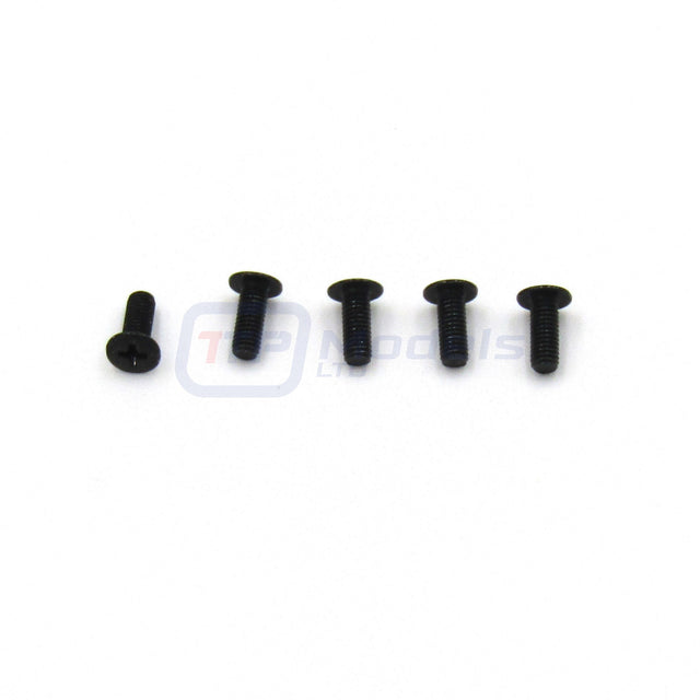 Tamiya 9808189/19808189 3x8mm Flat Screw (5 Pcs), (Truck/XV01/CR01/TA07/TB04)