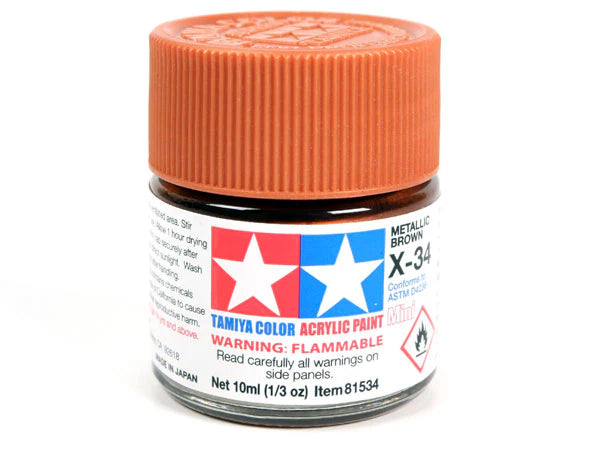 Tamiya Acrylic Mini X Paint Jars (Round, 10ml, .33fl oz), NEW