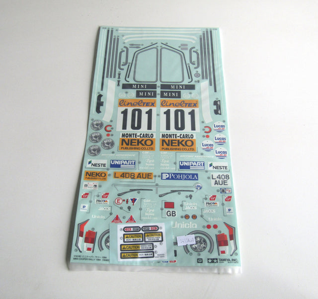 Tamiya 58483 Mini Cooper '94 Monte Carlo/M05, 9495658/19495658 Decals, NIP