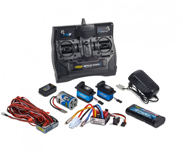 Carson 500501015/C501015 Reflex Truck Starter Set, Incl Radio, Battery, Lights, Motor