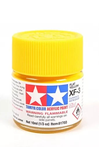 Tamiya Acrylic Mini X & XF Paint Jars (Round, 10ml, .33fl oz), NEW