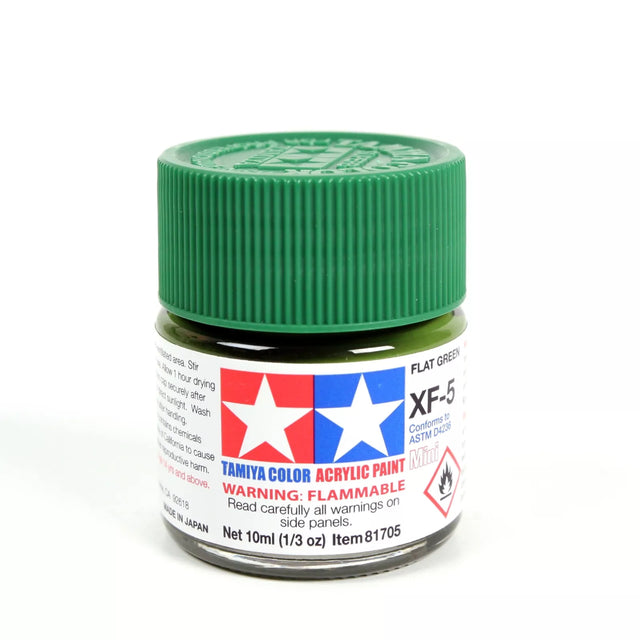 Tamiya Acrylic Mini X & XF Paint Jars (Round, 10ml, .33fl oz), NEW