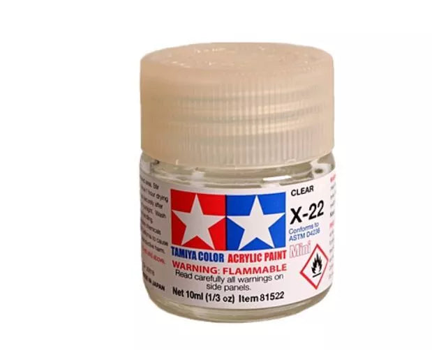Tamiya Acrylic Mini X & XF Paint Jars (Round, 10ml, .33fl oz), NEW