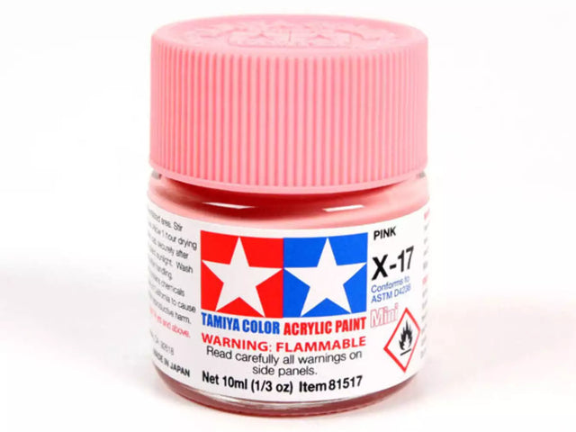 Tamiya Acrylic Mini X & XF Paint Jars (Round, 10ml, .33fl oz), NEW