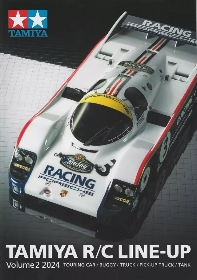Tamiya 64454 R/C Line-Up Volume 2 2024 (English/RC), (Porsche 956/Hornet Evo)