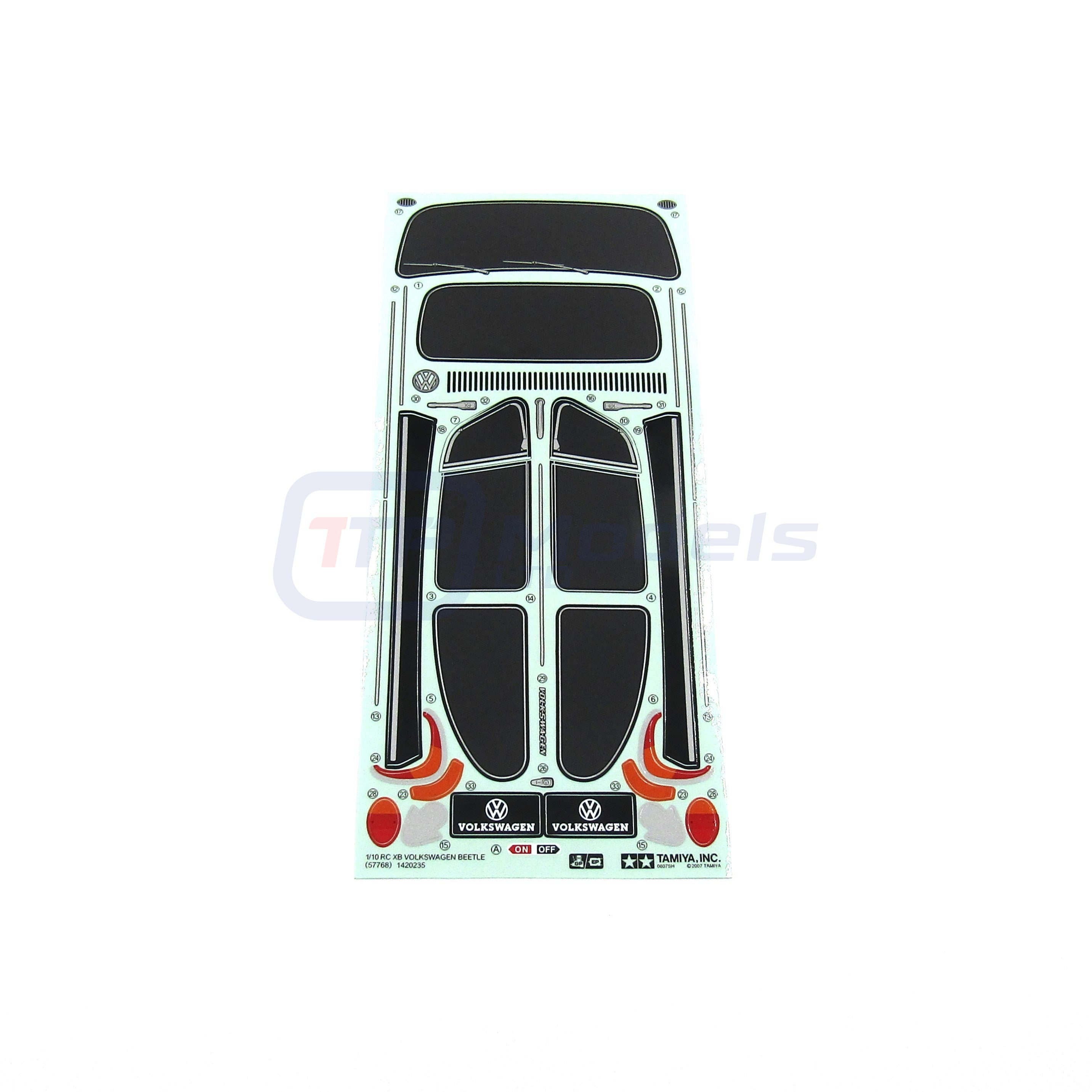 Tamiya 57768 RTR Volkswagen Beetle/M04L, 1420235/11420235, Decals