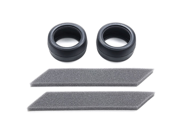 Tamiya 50547 Wide Racing Slick Tires/Tyres W/Inner Sponge, (911GT2/Capri/TA02SW)